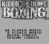 Riddick Bowe Boxing (Europe) background
