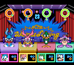 Tiny Toon Adventures - Dotabata Daiundoukai (Japan) background