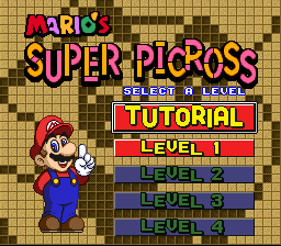 Mario's Super Picross English Translation background
