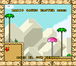 Mario Saves Easter 2023 background