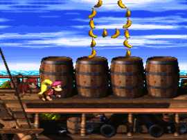 Donkey Kong Country 2 - Diddy's Kong Quest (Germany) (En,De) background