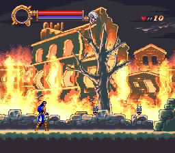 Castlevania - Dracula X - Remove final boss room pits background