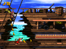 Donkey Kong Country 2 - Diddy's Kong Quest (Germany) (En,De) (Rev A) background