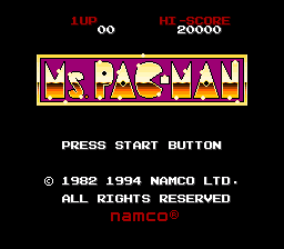Ms. Pac-Man (Namco) for SNES (USA) background