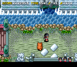 Pocky & Rocky 2 (USA) (Beta) background