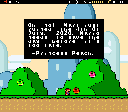 Mario Rescues 4th Of July background
