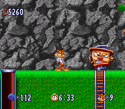 Bubsy in Claws Encounters of the Furred Kind background