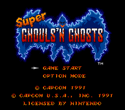 Super Ghouls N Ghosts - Super Arthur background