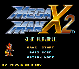Mega Man X2 - Zero Playable with Triple Attack (Clasic) background
