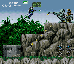 Gunforce - Battle Fire Engulfed Terror Island (USA) background