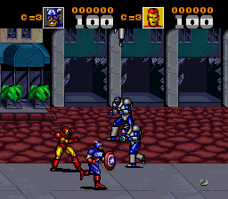 Captain America and the Avengers (Europe) background