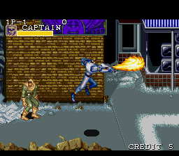 Captain Commando (Europe) background