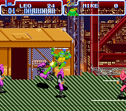 Teenage Mutant Ninja Turtles IV - Turtles in Time (USA) background