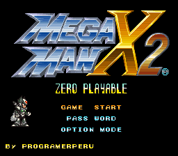 Mega Man X2 - Zero Playable with Triple Attack (Fake) background