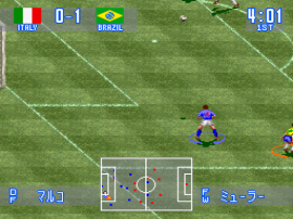 Jikkyou World Soccer - Perfect Eleven (Japan) (Rev A) background