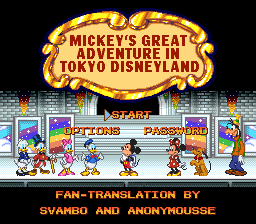 Mickey no Tokyo Disneyland Daibouken (English) background